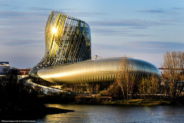 IMAGE: Photo showing the futuristic new building of the Cité du Vin in Bordeaux